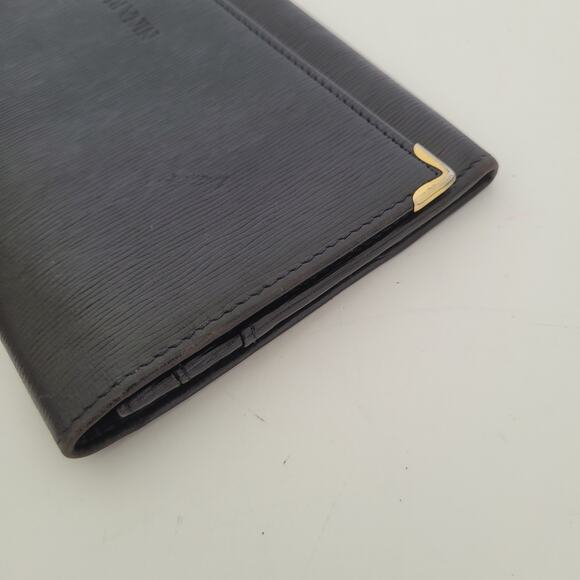 Nina Ricci Envelope Card Bill Holder Black Wallet Long Leather Vintage Italian - Picture 9 of 11